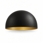 Halbkugelförmige Leuchte Ø160 × 82 mm mit goldener Innenseite