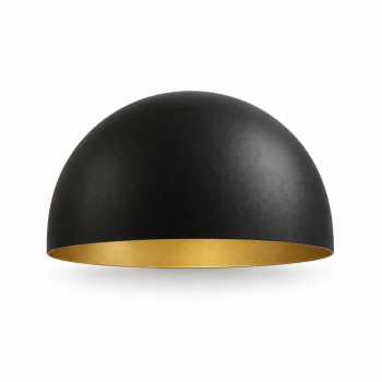 Halbkugelförmige Leuchte Ø160 × 82 mm mit goldener Innenseite
