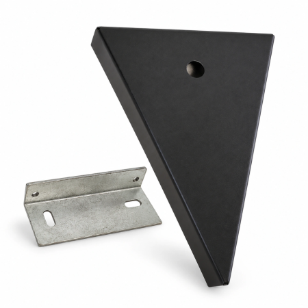 Dreieckige Halterung für Decke und Wand 100 × 150 × 20 mm mit hinterer Halterung