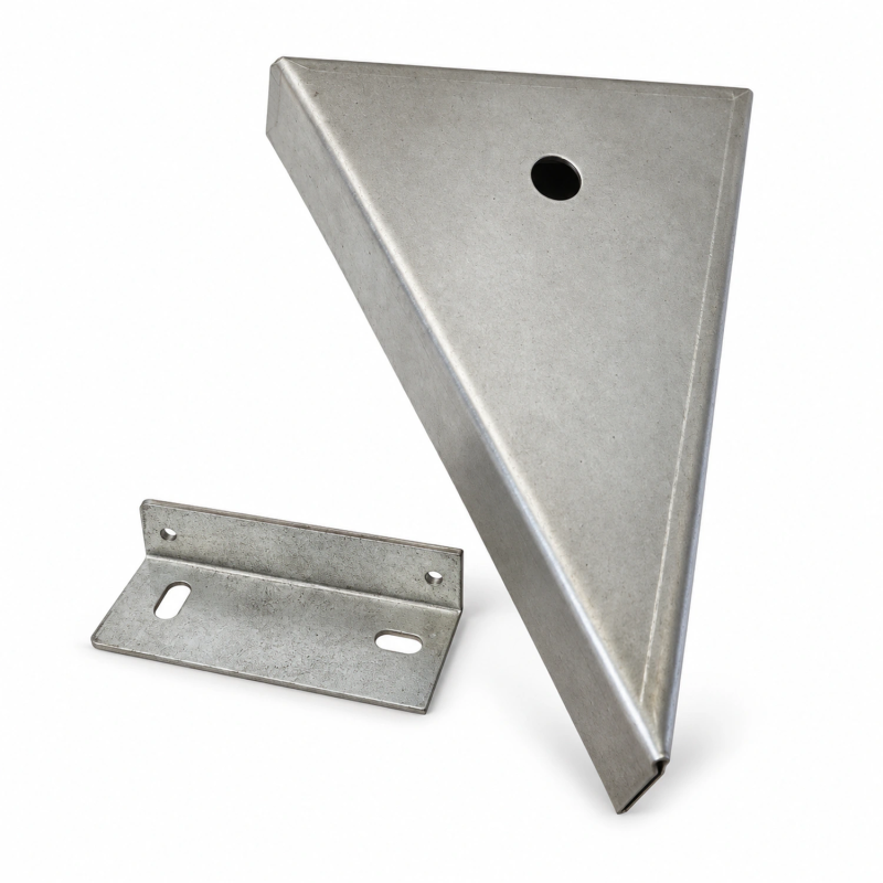 Dreieckige Halterung für Decke und Wand 100 × 150 × 20 mm mit hinterer Halterung