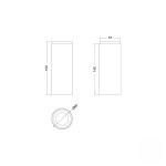 Zylindrischer Holzschirm Ø60 × 150 mm mit E14-Lampensockel