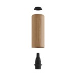 Zylindrischer Holzschirm Ø60 × 150 mm mit E14-Lampensockel