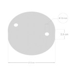 Weißer Metallhalter 120 mm Durchmesser und zwei Ausgänge