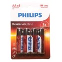 Blister de 4 pilas alcalinas PHILIPS AA 1