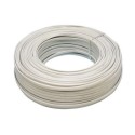 Bobina 100 mts cable eléctrico manguera plana blanca