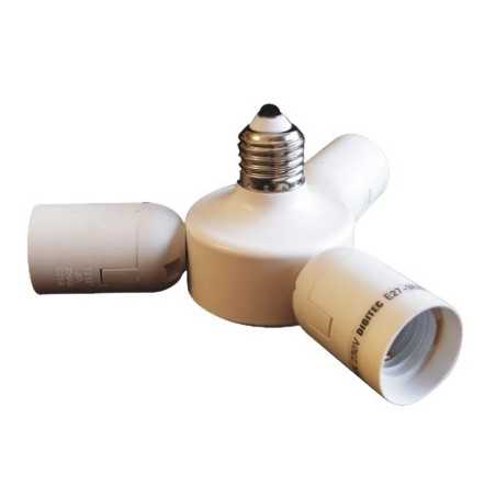Dreifach E27 Thermoplast-Lampenfassung fuer Lampen