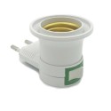 E27 Lampenfassung aus Thermoplast mit Stecker und Schalter