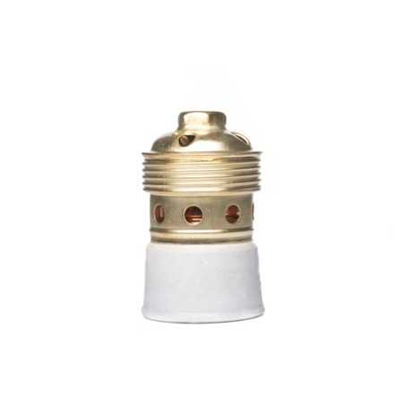 E40 Lampenfassung aus Metall und Porzellan, Groesse Goliat