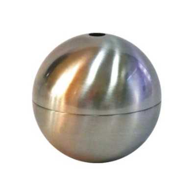 Metallkugel aus mattstahl zur Dekoration von Lampen