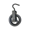 Schwarze Metallrolle 120mm zum Aufhaengen von Lampen