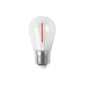 Bombilla de plástico para guirnaldas rosca E27 1W luz roja