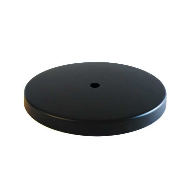 Soporte metal color negro 160mm diámetro y una salida
