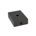 Soporte de metal color negro 80mm largo x 50mm ancho