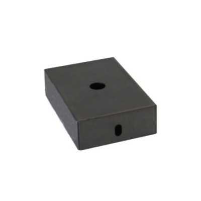 Soporte de metal color negro 80mm largo x 50mm ancho