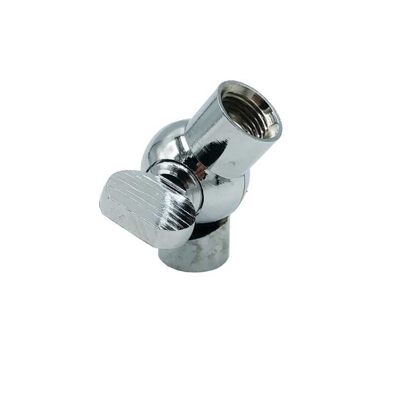 Rótula articulada acabado cromado brillo palomita 30mm alto