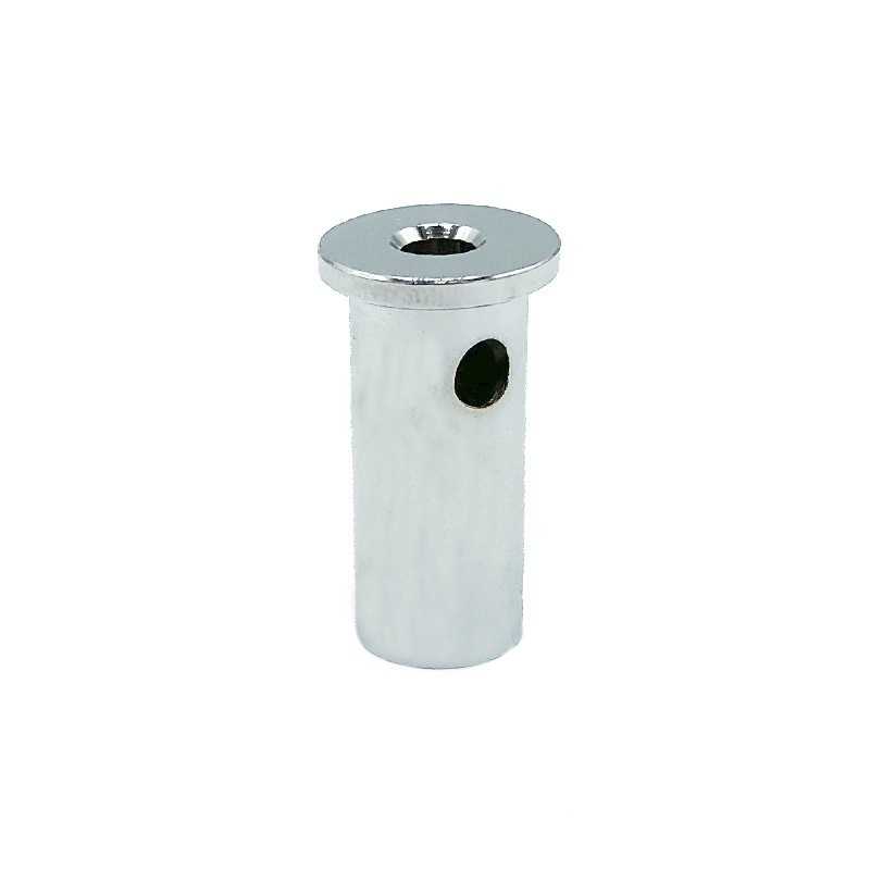 Soporte de techo para cable de acero en color cromo brillo