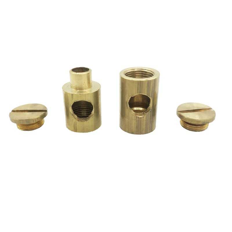 Verstellgelenk aus Messing, 45mm hoch, fuer Lampen