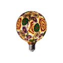 Bombilla decorativa de silicona superficie decorada flores
