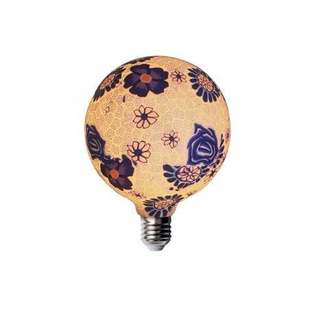 Bombilla decorativa de silicona superficie decorada flower