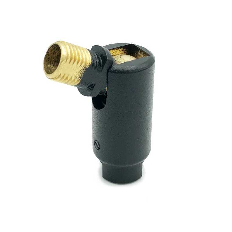 Schwarzes Metall-Verstellgelenk fuer Lampen 50mm hoch 10/100