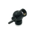 Schwarzes Metall-Verstellgelenk fuer Lampen 30mm hoch 10/100