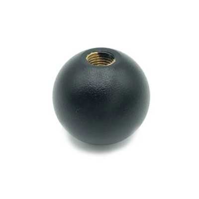 Bola esfera de metal negra 30mm diámetro paso 10/100