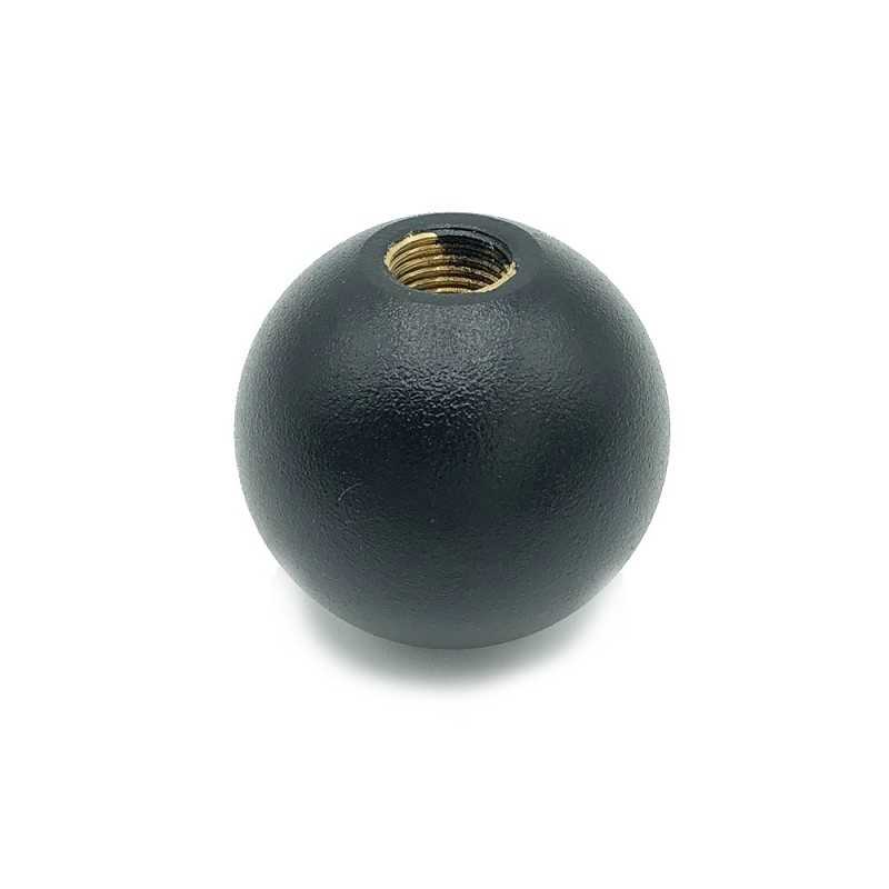 Bola esfera de metal negra 30mm diámetro paso 10/100