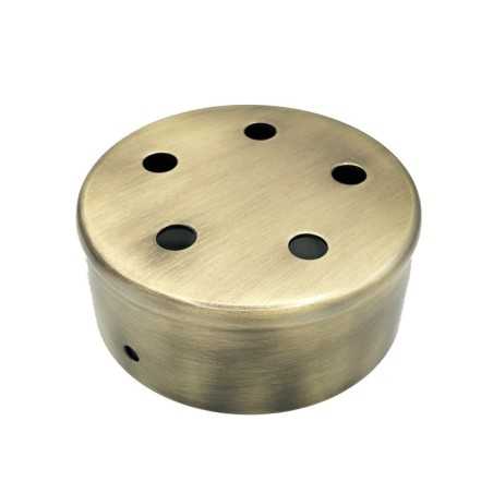 Soporte de metal oro viejo 100mm diámetro y cinco salidas
