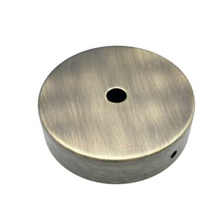 Soporte metal oro viejo de 100mm diámetro y una salida