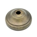Florón metal oro viejo de 66mm con banda y una salida