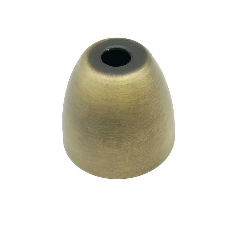 Dekorative Metallhuelse fuer E27 mit Ringen, 40mm hoch