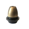 Dekorative Metallhuelse fuer E27 mit Ringen, 40mm hoch