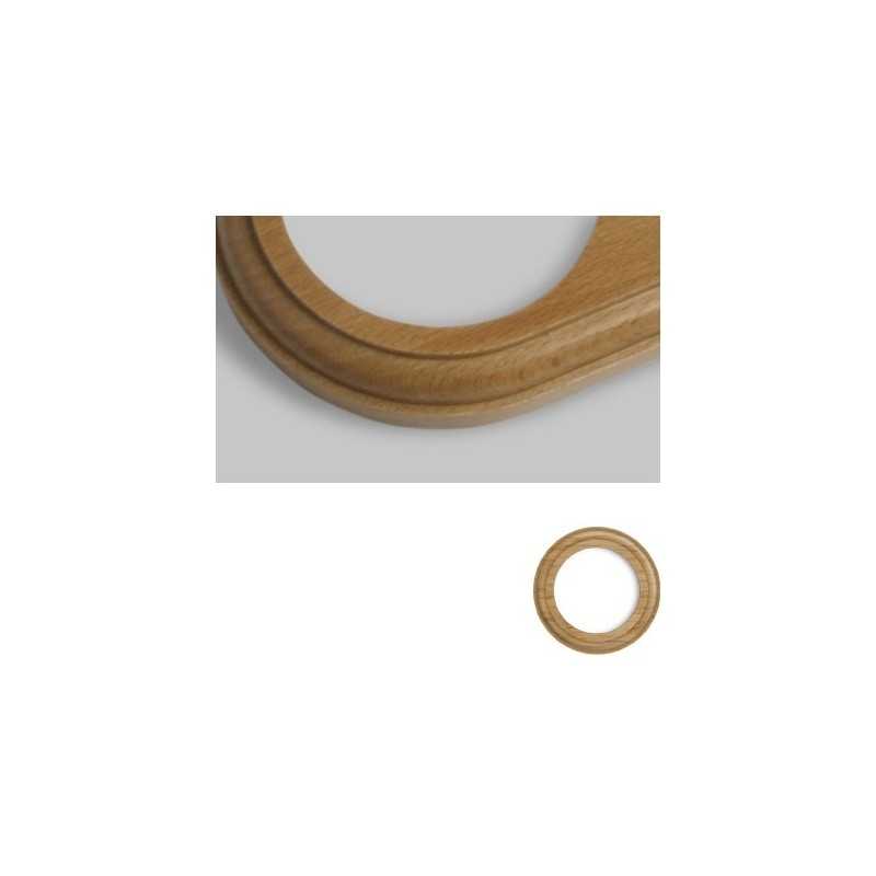 Marco simple mecanismos empotrar madera clara redondo