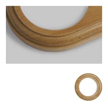 Marco simple mecanismos empotrar madera clara redondo