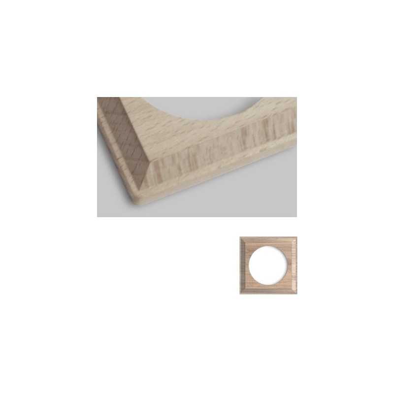 Marco simple mecanismos empotrar madera natural cuadrado