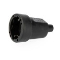 Base hembra de goma color negro para interior o exterior