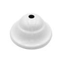 Soporte metal color blanco de 90mm clásico y una salida