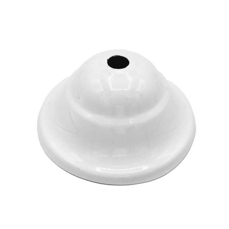 Soporte metal color blanco de 90mm clásico y una salida