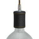 E27 Lampenfassung mit glattem, geradem Lederkoerper