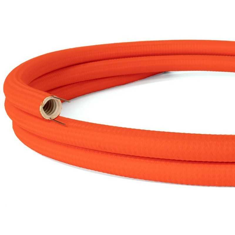 Tubo semiflexible naranja flúor para instalaciones de luz