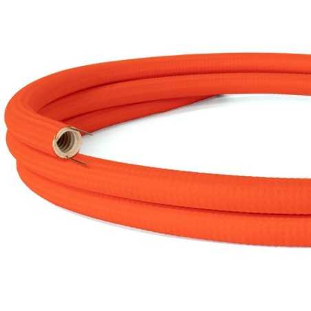 Tubo semiflexible naranja flúor para instalaciones de luz