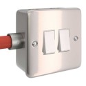 Interruptor doble de pared para tubo flexible decorativo