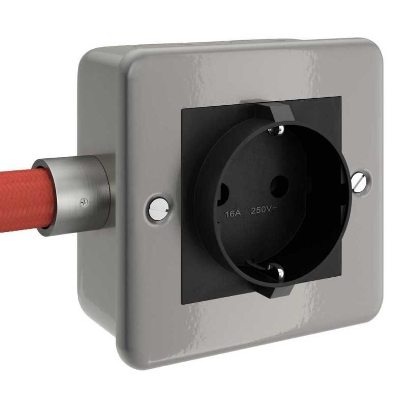 Base de enchufe simple instalaciones con tubo flexible