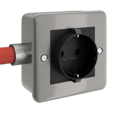 Base de enchufe simple instalaciones con tubo flexible