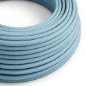 Cable decorativo textil a metros homologado azul cielo