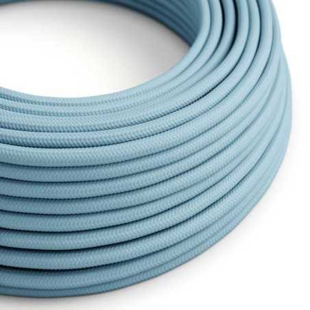 Cable decorativo textil a metros homologado azul cielo