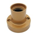 Aplique zócalo de plástico E27 color dorado 67mm x 55mm