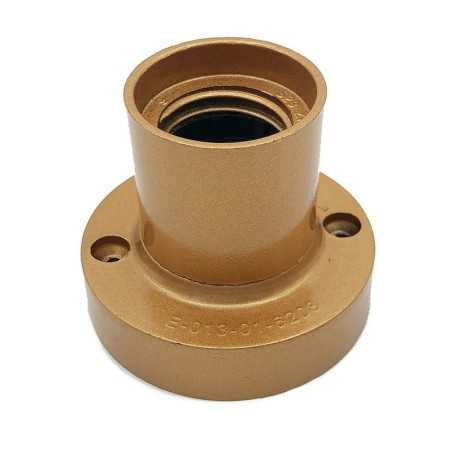 Aplique zócalo de plástico E27 color dorado 67mm x 55mm