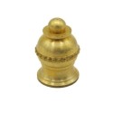 Tope final tipo corona decorativo de latón 22mm de altura