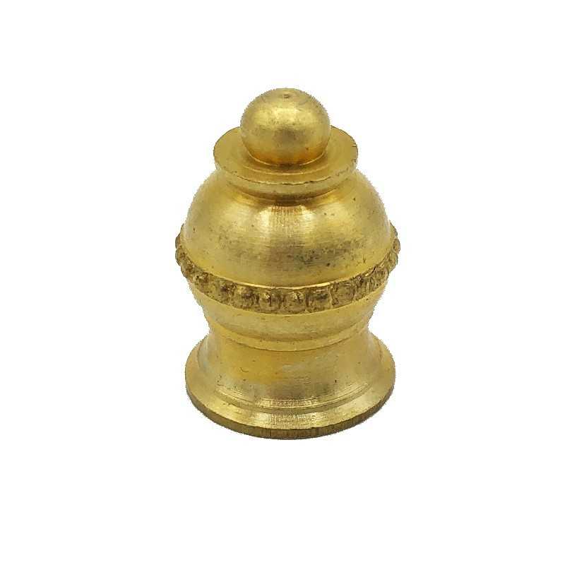 Tope final tipo corona decorativo de latón 22mm de altura